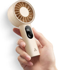 Aecooly Mighty Handheld Fan, Powerful Portable Fan, USB Rechargeable [10H Max Cooling Time], Mini Personal Battery Powered, Pocket for Travel, Summer, Gifts for Women, Girls -Beige MegaBDM