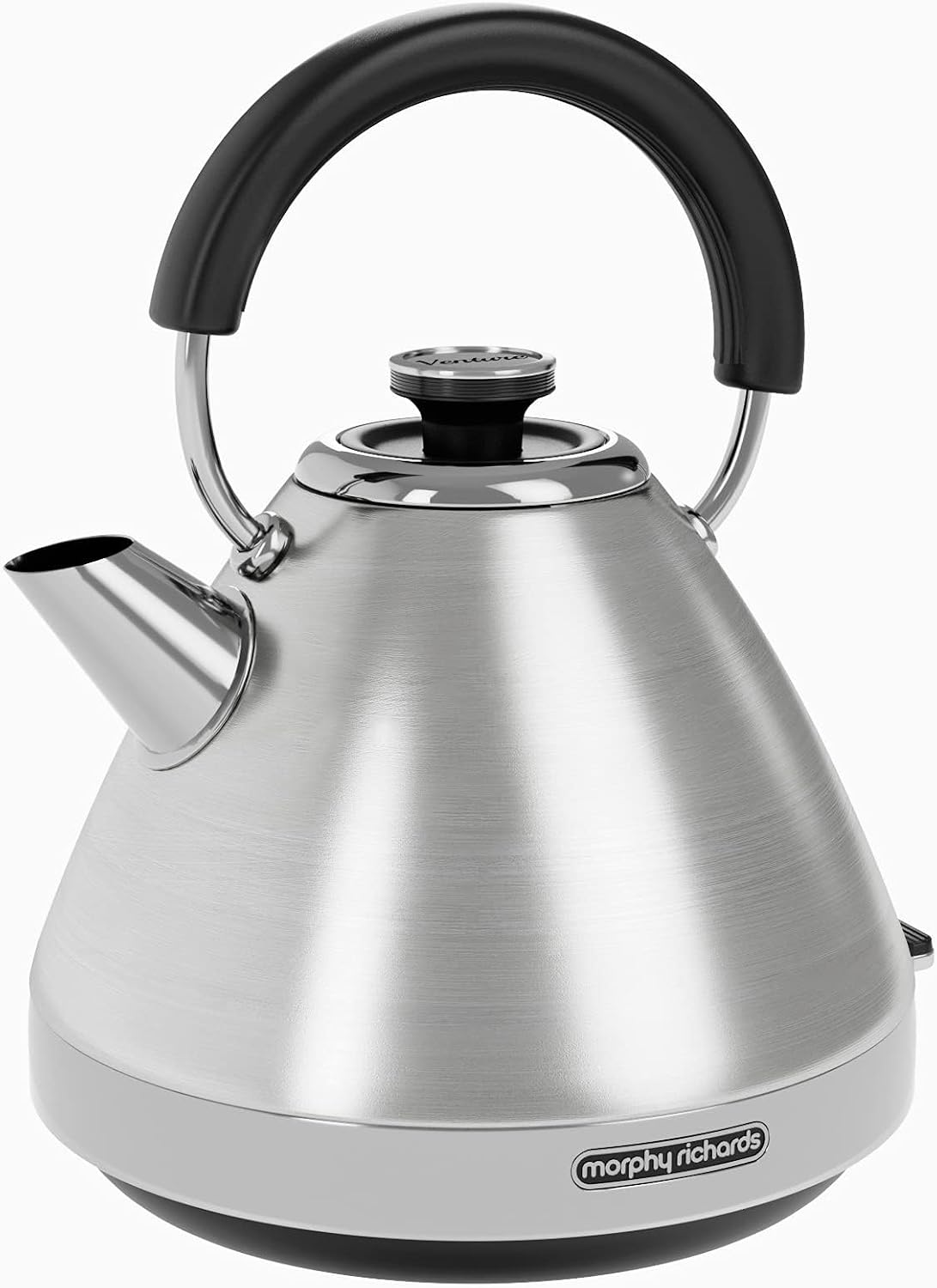Morphy Richards Venture Pyramid Kettle - Brushed Stainless Steel - 1.5L - Rapid Boil - Metal - 100130 MegaBDM