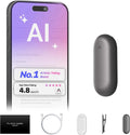 AI Voice Recorder, PLAUD NotePin Voice Recorder, App Control, AI Notetaker, AI Transcribe & Summarize, Support 112 Languages, 64GB Memory, Audio Recorder for Lectures, Meetings, Cosmic Gray MegaBDM