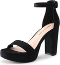 DREAM PAIRS Women's Platform Chunky High Heeled Sandals Open Toe Block Heels Ankle Strap Dress Shoes for Wedding Party Evening MegaBDM