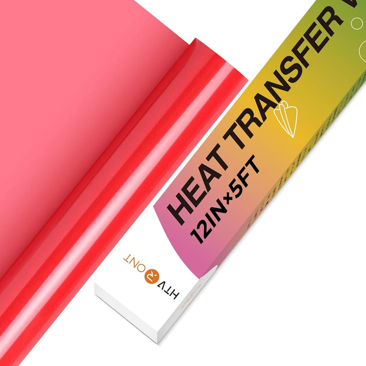 HTVRONT Red Iron on Vinyl - 12" x 5ft (30.5x152CM) Red HTV Vinyl for T-Shirts, Heat Transfer Vinyl for All Cutter Machine - Easy to Cut & Weed for Heat Vinyl Design MegaBDM