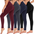 CAMPSNAIL 4 Pack High Waisted Leggings for Women- Soft Tummy Control Slimming Yoga Pants for Workout Running Reg & Plus Size MegaBDM