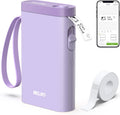 Nelko Label Maker Machine with Tape, P21 Bluetooth Label Printer, Wireless Mini Label Makers with Multiple Templates for School Office Home, Purple MegaBDM