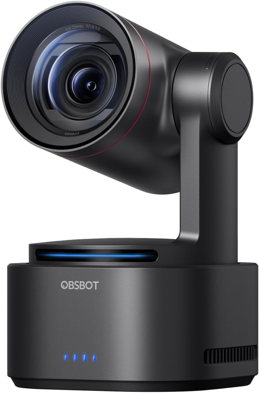 OBSBOT Tail 2 PTZR NDI Camera 4K@60FPS, Pro AI Tracking, 1/1.5" CMOS, 50MP, 5X Optical Zoom, 12X Hybrid Zoom, SDI/HDMI/IP/USB 3.0 Output, Live Streaming for Education, Conference, Worship, Live Events MegaBDM