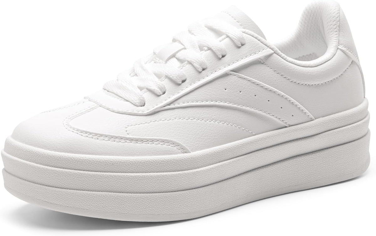 DREAM PAIRS Women's Platform Walking Sneakers Tennis Lace-Up Comfortable Casual Athletic Non-Slip Running Fashion Sneakers Shoes. MegaBDM