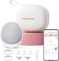 Momcozy M9 Hands Free Breast Pump Mobile Flow, Electric & App Control, Personalized Multi-Modes & 15 Levels, Wearable Pump Breastfeeding, 24mm (Cozy Gray, 1 Count) MegaBDM