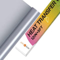 HTVRONT Silver Iron on Vinyl - 12" x 5ft Silver HTV Vinyl for T-Shirts, Heat Transfer Vinyl for All Cutter Machine - Easy to Cut & Weed for Heat Vinyl Design MegaBDM