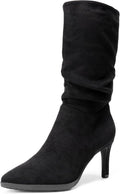 DREAM PAIRS Women's Mid Calf Boots High Heels Pointed Toe Zip Fashion Dressy Boot MegaBDM