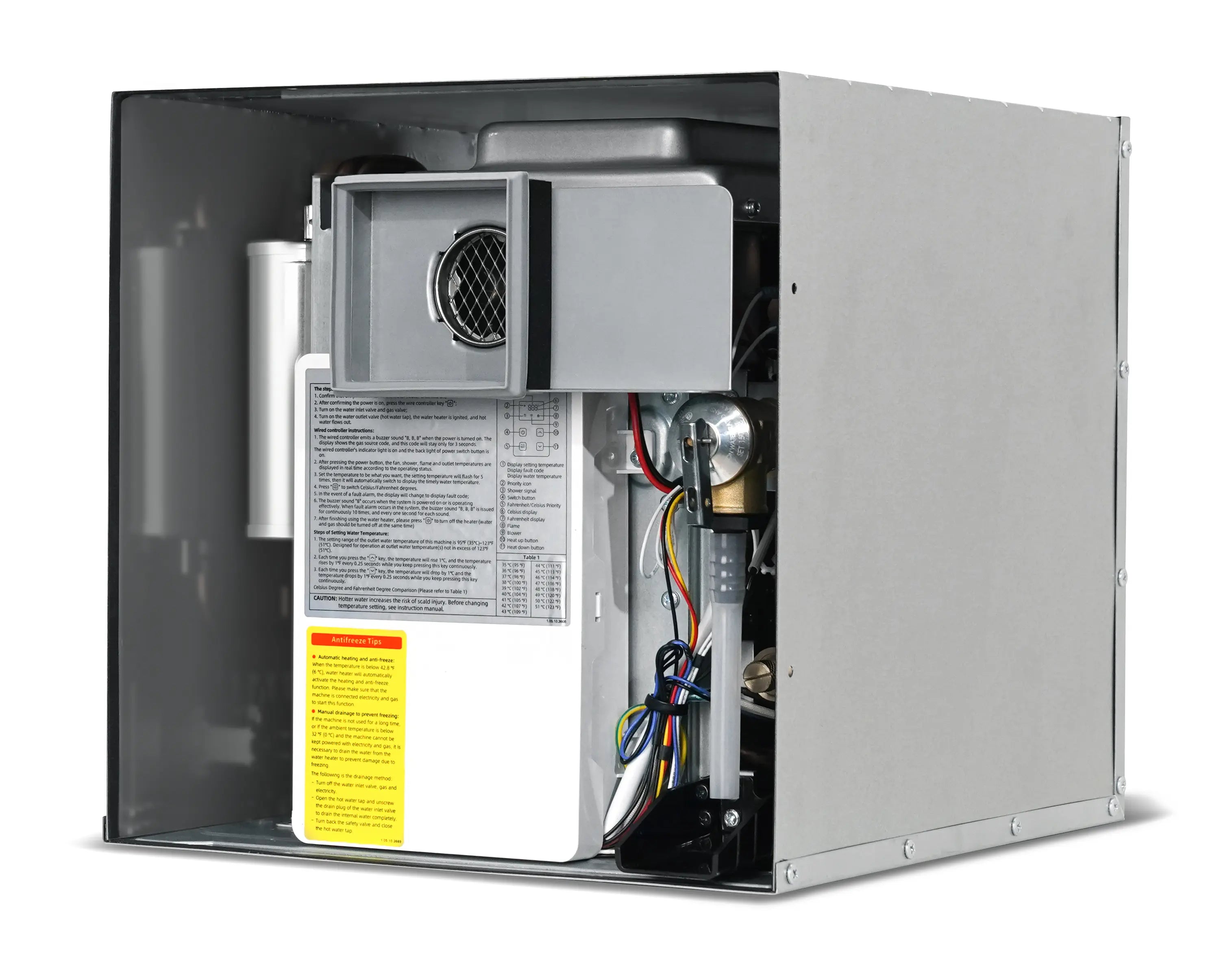 FOGATTI InstaShower Ultra 66,000 BTU 0.5-3.9 GPM Propane RV Tankless Water Heater (B2B) MegaBDM