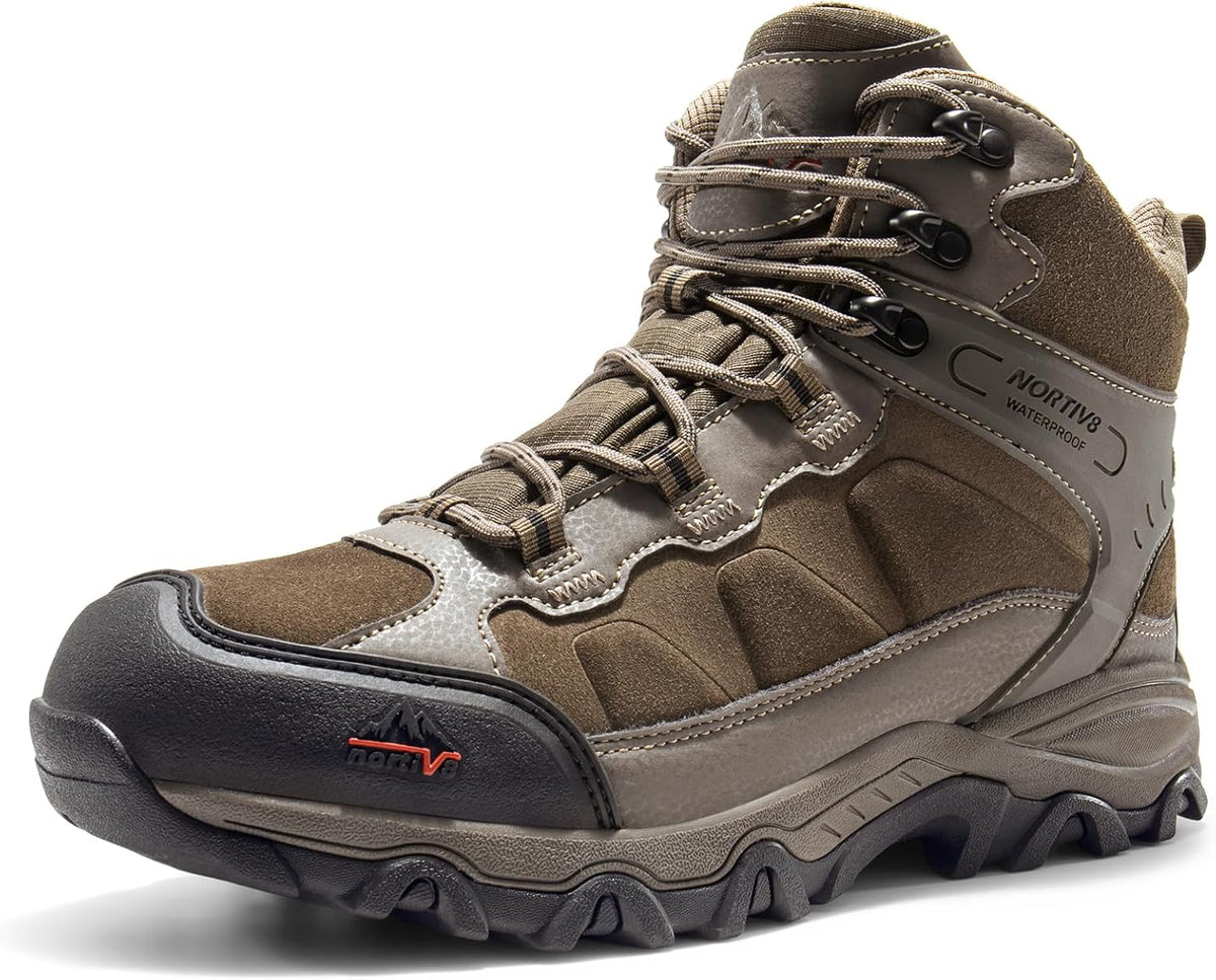NORTIV 8 Men's Waterproof Hiking Boots Outdoor Mid Walking Boots Mens Trekking&Hiking Footwear Backpacking Mountaineering Shoes MegaBDM
