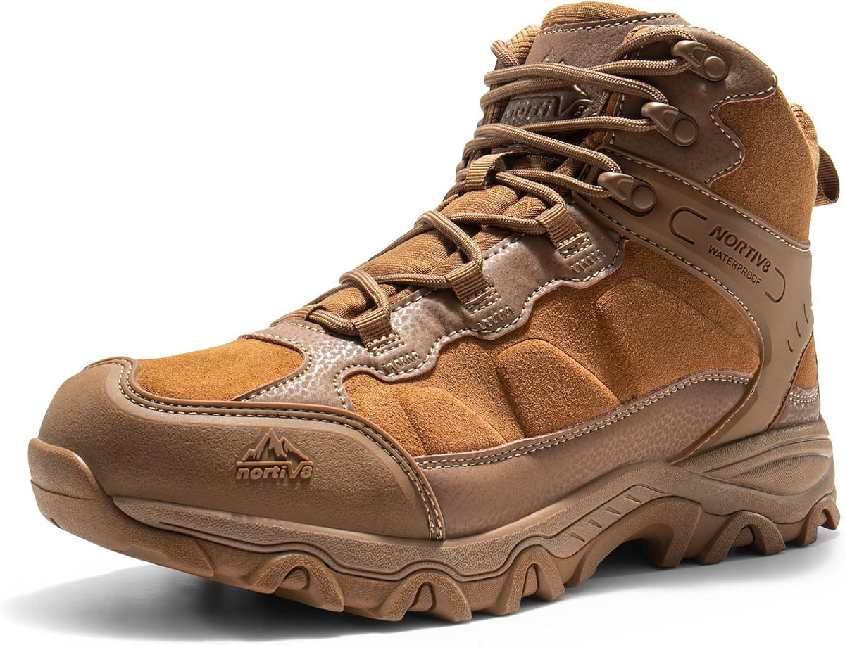 NORTIV 8 Men's Waterproof Hiking Boots Outdoor Mid Walking Boots Mens Trekking&Hiking Footwear Backpacking Mountaineering Shoes MegaBDM