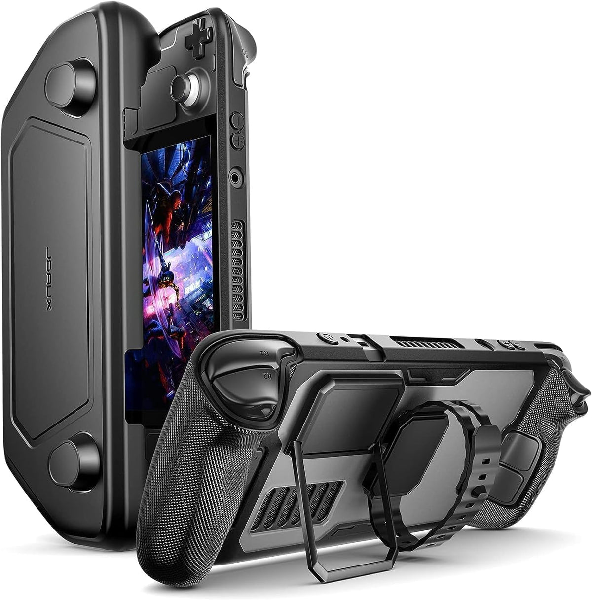 JSAUX ModCase Compatible with Steam Deck, PC0104 Modular Valve Accessories Include Protective Case, Face Cover, Metal Bracket and Strap - Basic Set MegaBDM