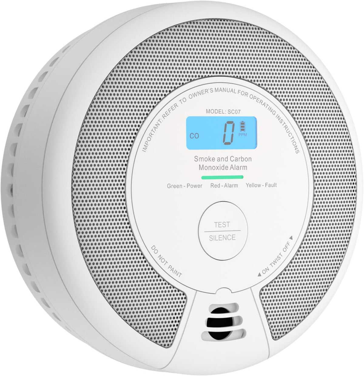 X-Sense Combination Smoke and Carbon Monoxide Alarm with LCD Display & 10-Year Battery, Smoke Alarm for Home Compliant with EN 14604 and EN 50291 Standards, SC07 MegaBDM