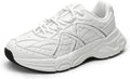 DREAM PAIRS Women Platform Chunky Sneakers,Lace Up Leather Walking Shoes for Running Tennis Workout Sport Casual Days MegaBDM
