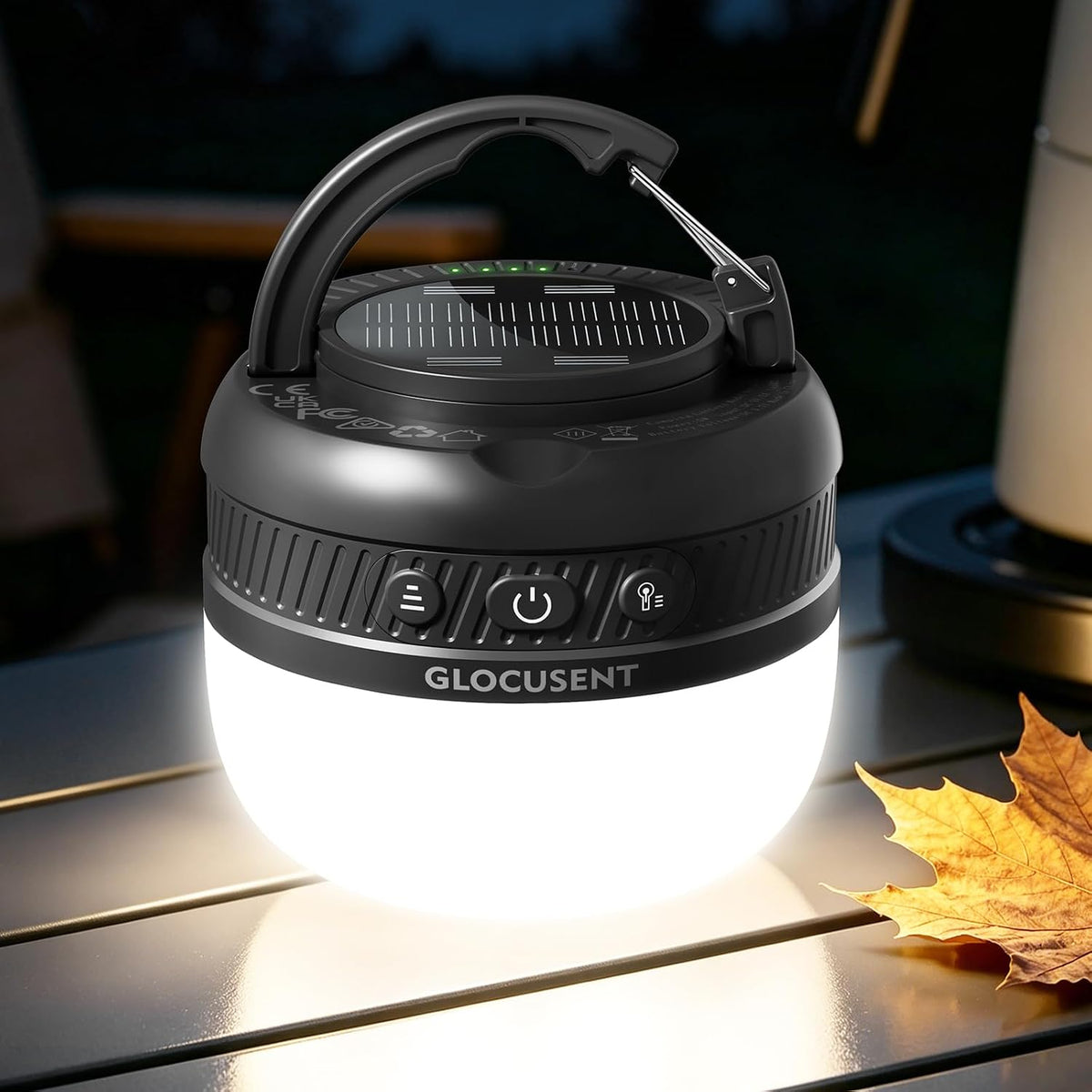 Glocusent Rechargeable Camping Light, 120H Pocket Tent Camping Lantern IPX5 | 5000mAh Led Camping Lantern with 5 Brightness 3 Modes & SOS, Pocket Tent Lanterns for Camping, Emergency, Hiking, Fishing MegaBDM