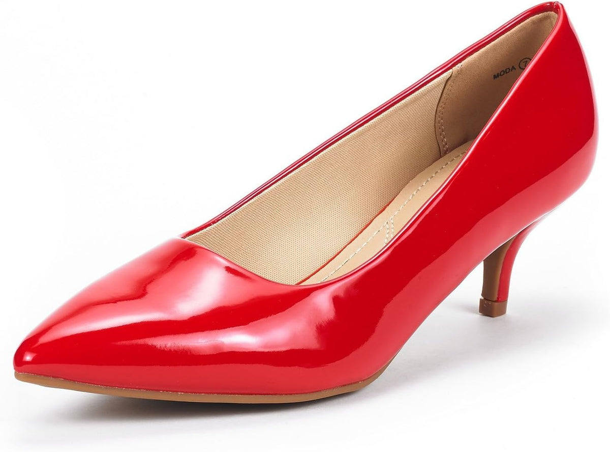 Dream Pairs Women's Moda Low Heel D'Orsay Pointed Toe Pump Shoes MegaBDM