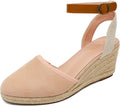DREAM PAIRS Women's Ankle Strap Closed Toe Espadrille Wedge Heels Sandals MegaBDM