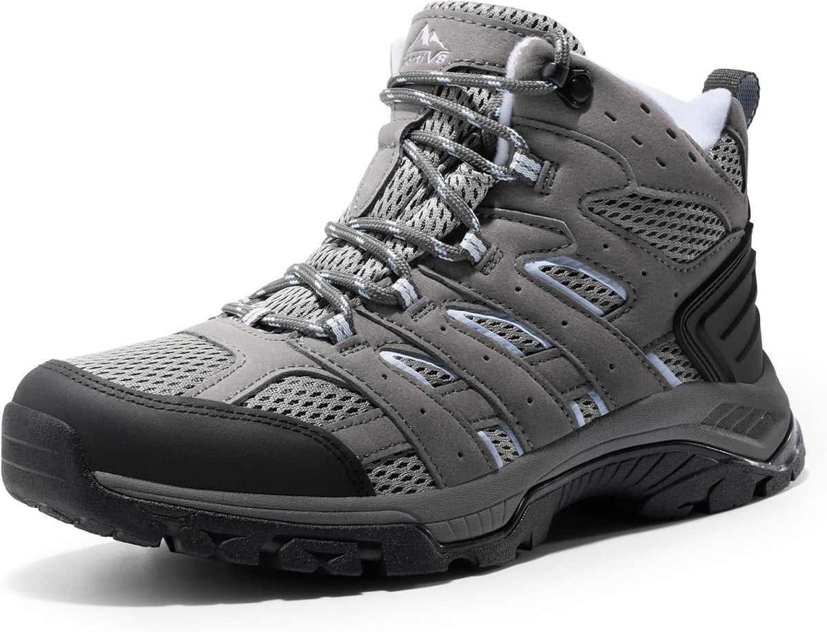NORTIV 8 Women's Lightweight Hiking Boots | Breathable materials help keep feet cool and comfortable; slip-resistant rubber outsole improves grip on varied terrain. MegaBDM