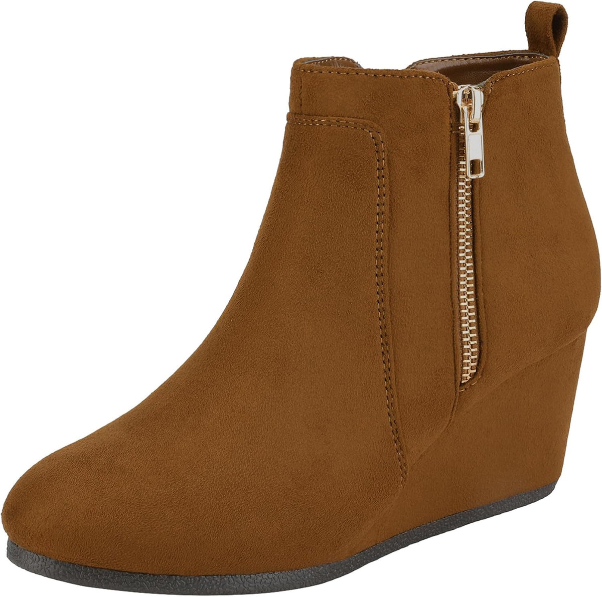 DREAM PAIRS Women's Low Wedge Heel Ankle Booties MegaBDM