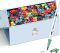 Ohuhu Colouring Pens: 160 Colours Colouring Markers with Dual Tips Fine & Brush Pens Water-Based Art Markers for Adults Drawing Sketching Journal - Maui - White Package MegaBDM