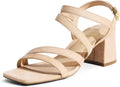 DREAM PAIRS Women's Strappy Chunky Heels Low Block Square Open Toe Sandals Dress Party Shoes MegaBDM