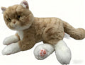 Interactive Realistic Robot Cat for Elderly Companion, Soft Robotic Stuffed Cat with Meowing, Purring & Heartbeat, Touch Sensor Activation, Custom Name & Voice Response, Low-Shedding Short Hair Cat MegaBDM