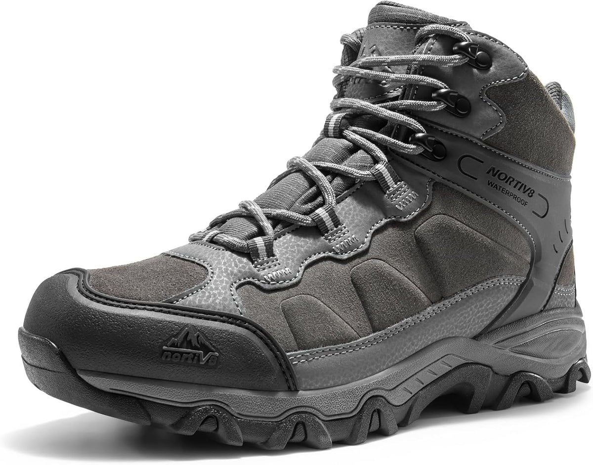 NORTIV 8 Men's Waterproof Hiking Boots Outdoor Mid Walking Boots Mens Trekking&Hiking Footwear Backpacking Mountaineering Shoes MegaBDM