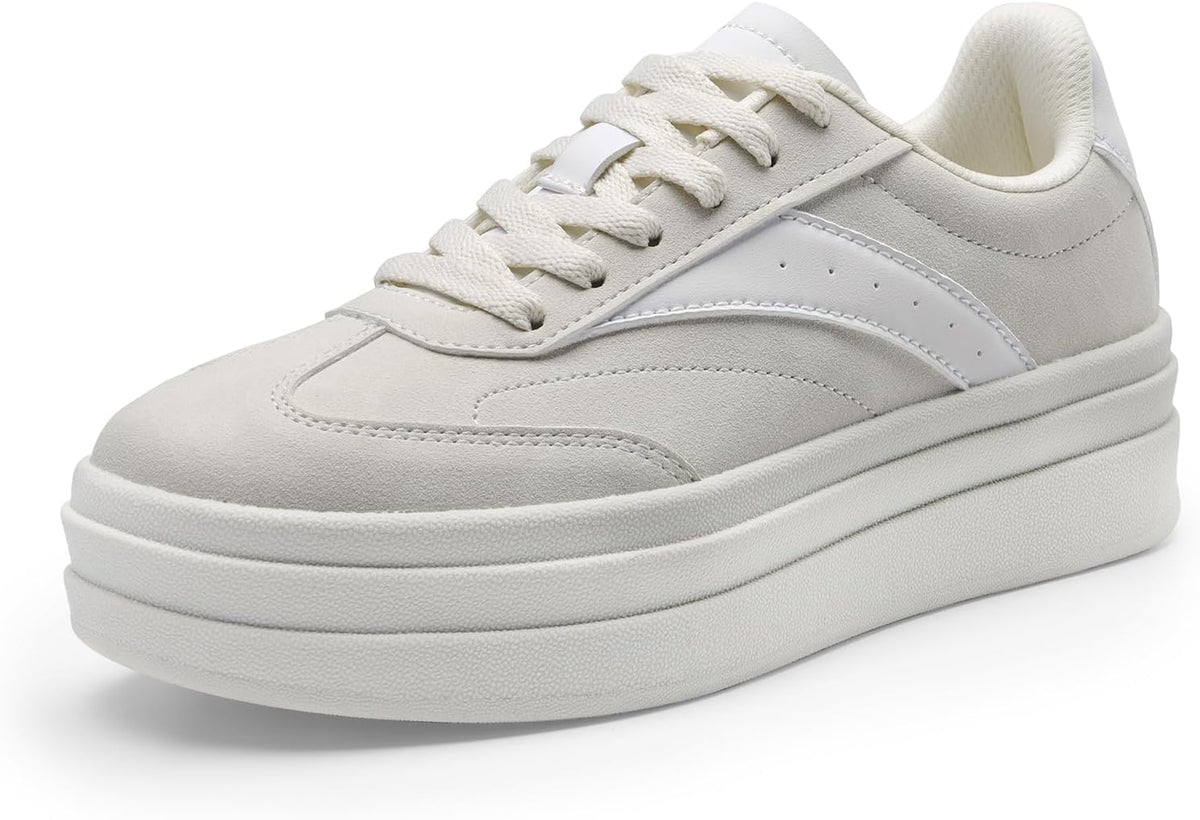 DREAM PAIRS Women's Platform Walking Sneakers Tennis Lace-Up Comfortable Casual Athletic Non-Slip Running Fashion Sneakers Shoes. MegaBDM