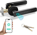 TEKXDD Smart Door Lock, Fingerprint Door Lock 5-in-1, Electronic Fingerprint Keyboard Password APP NFC Smart Lock for Home Bedroom Hotel Office Apartment MegaBDM