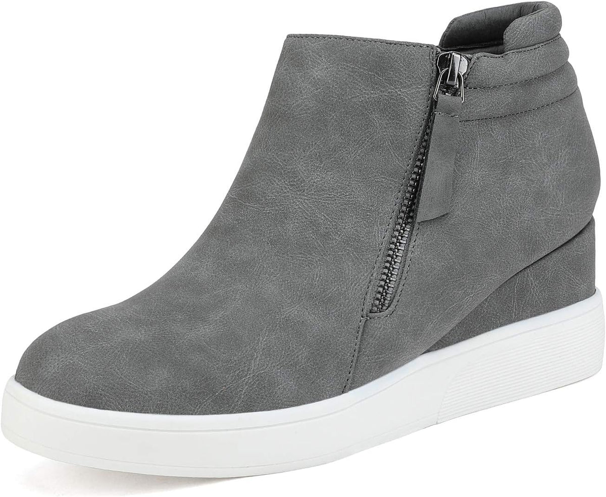 DREAM PAIRS Women's Platform Wedge Sneakers Ankle Booties MegaBDM