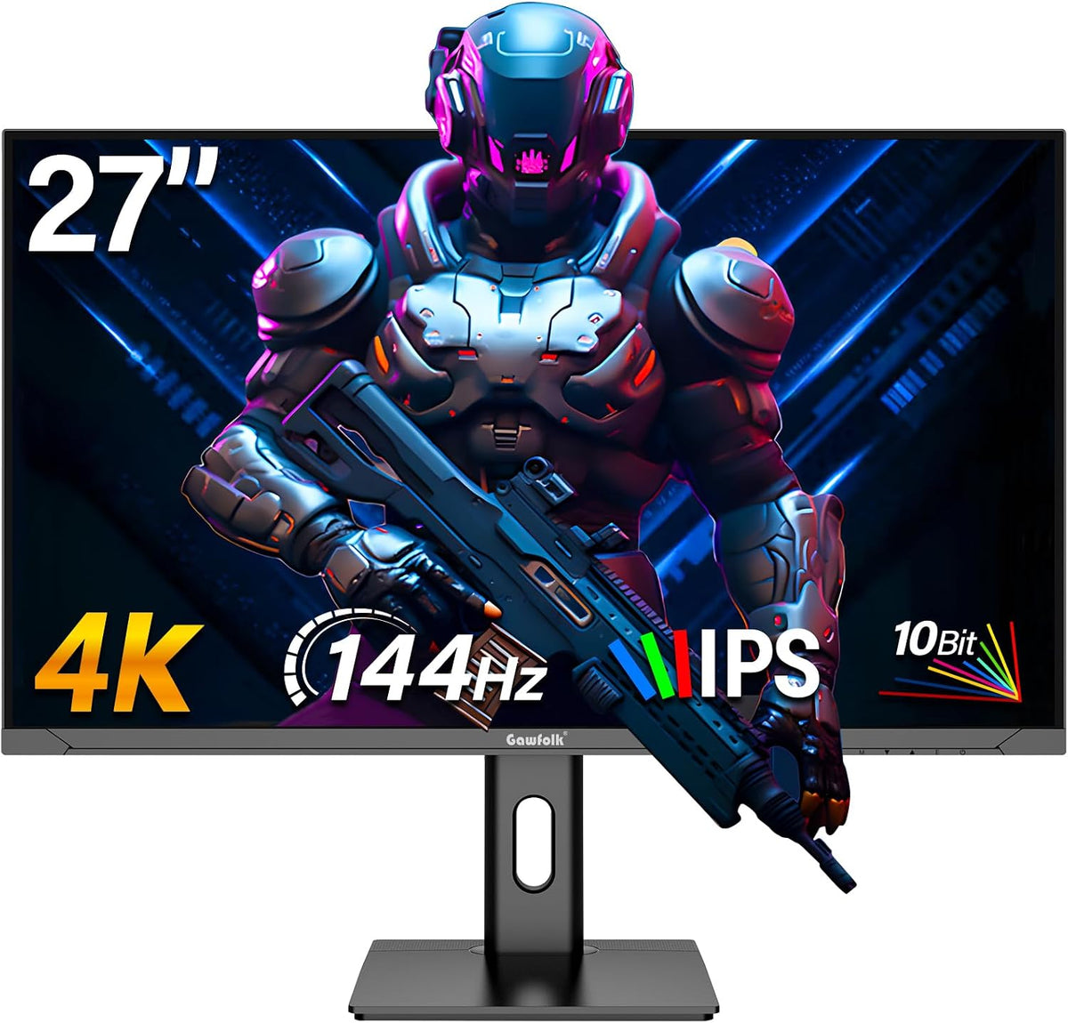 27 inch 4K Gaming Monitor, UHD 3840 x 2160p 120HZ PC Computer Monitors IPS Screen for Home & Office, Support HDMI 2.0, DP 1.4 MegaBDM