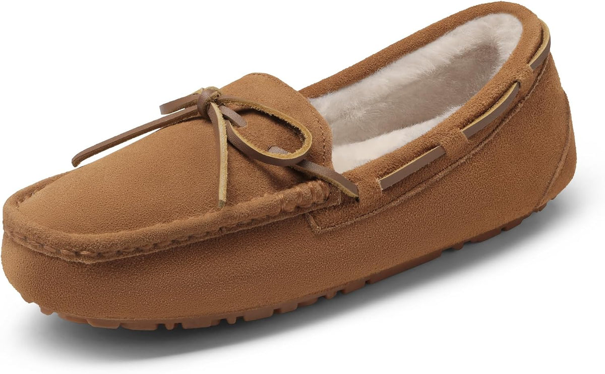 DREAM PAIRS Women's Faux Fur Moccasin Slippers MegaBDM