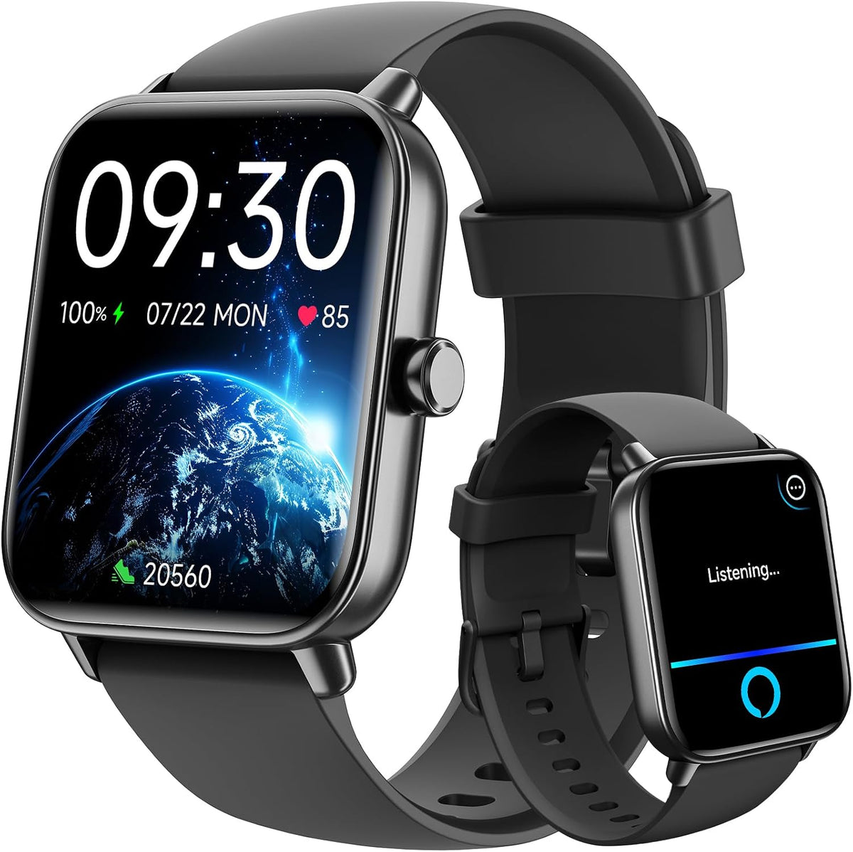 Gydom Smart Watch for Men Women Answer/Make Calls, Alexa Built-in, 1.8" HD Mens Smart Watch with Heart Rate/SpO2/Sleep Monitor, IP68 Waterproof, Fitness Watch for iPhone/Samsung/Android, 100+ Sports MegaBDM