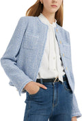 GOELIA Tweed Blazers for Women Work Business Casual, Knit Blazer Cropped Jacket for Women MegaBDM