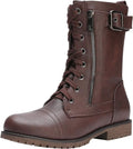 DREAM PAIRS Women's Winter Lace up Mid Calf Military Combat Boots MegaBDM
