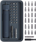 HOTO Electric Screwdriver Set, 3.6V Rechargeable Set with 25 S2-Steel Bits, Cordless Power Screwdriver with LED Light, All-in-One Design, 3 Torque, 4N·m 1500mAh, Excluding Charging Cable MegaBDM