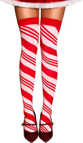RSLOVE Striped Tights Christmas Stockings - Sexy Santa Costume Hold Ups Womens Santa&Halloween Accessories MegaBDM