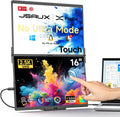 JSAUX FlipGo 16" Touchscreen Dual Laptop Screen Extender, 2.5K Triple Touch Laptop Monitor Extender, Portable IPS Dual-Screen Monitor with Stacked Design–Windows Only, HiDPI Display, Magnetic Design MegaBDM