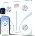 RENPHO Body Fat Scale Bluetooth, Digital Body Weight Bathroom Scales Weighing Scale with Smart BMI Scale, Body Composition Monitors with Smartphone App, White MegaBDM