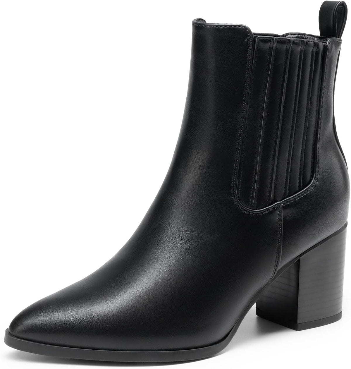 DREAM PAIRS Women's Ankle Boots Pointed Toe Chunky Block Heel Ankle Bootie Fall Short Booties Shoes MegaBDM