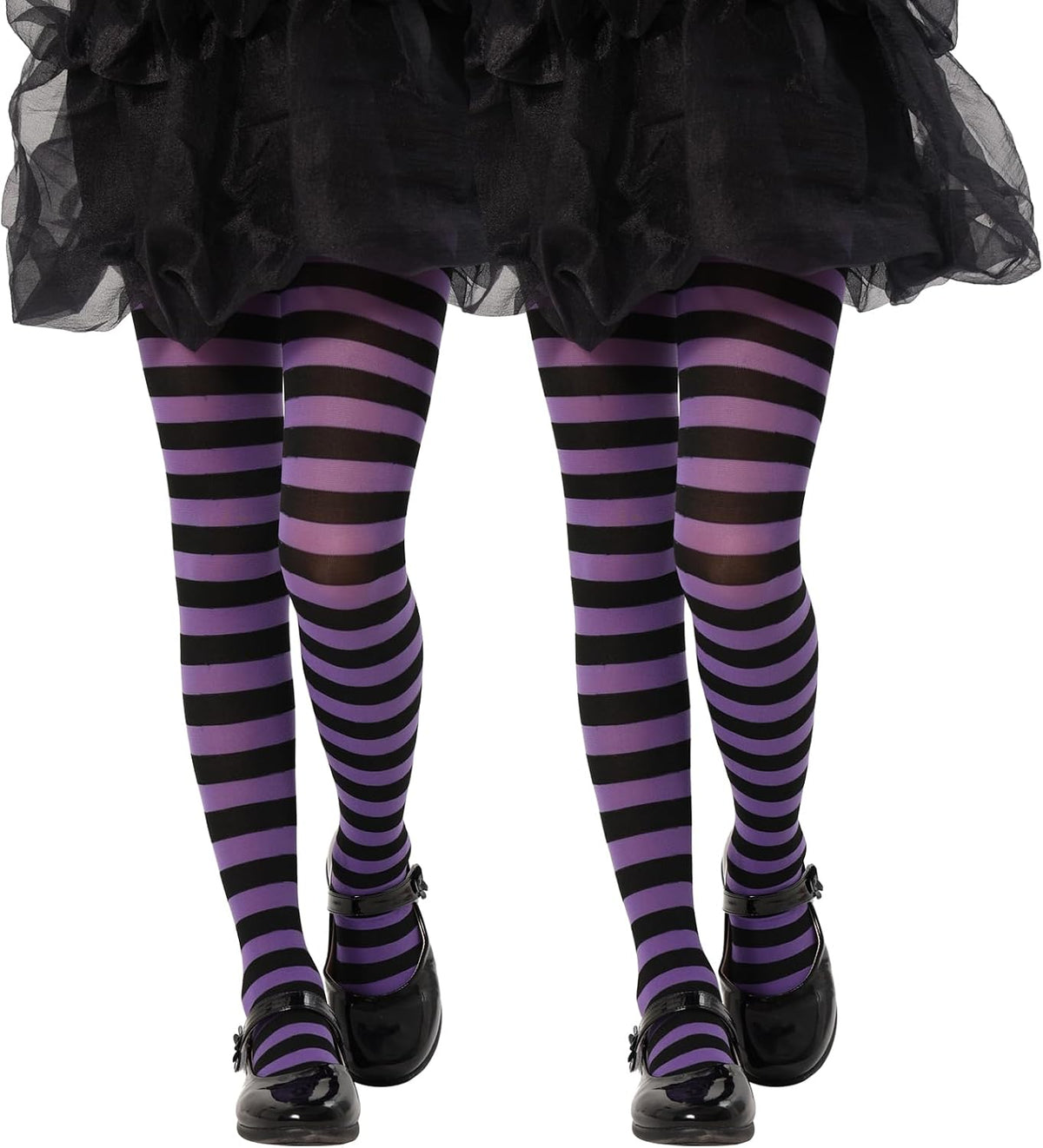 MANZI Children's Striped Tights Opaque Striped Pattern Casual Pantyhose For 2-10 Years 2 Pairs MegaBDM