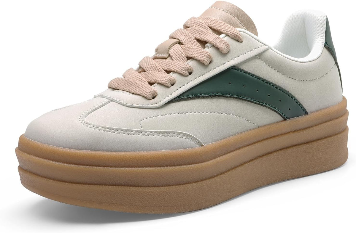 DREAM PAIRS Women's Platform Walking Sneakers Tennis Lace-Up Comfortable Casual Athletic Non-Slip Running Fashion Sneakers Shoes. MegaBDM