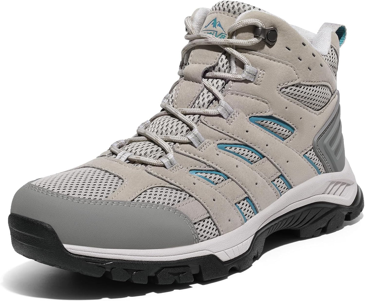 NORTIV 8 Women's Lightweight Hiking Boots | Breathable materials help keep feet cool and comfortable; slip-resistant rubber outsole improves grip on varied terrain. MegaBDM