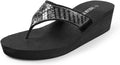 DREAM PAIRS Women's Rhinestone Platform Wedge Flip Flops Summer Beach Comfortable Thong Sandals MegaBDM