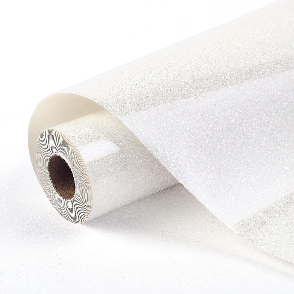 HTVRONT HTV Vinyl -10" x 10 FT(25.4x305CM) Rainbow White Glitter Heat Transfer Vinyl,White Glitter Iron on Vinyl for T-Shirt and Clothes MegaBDM