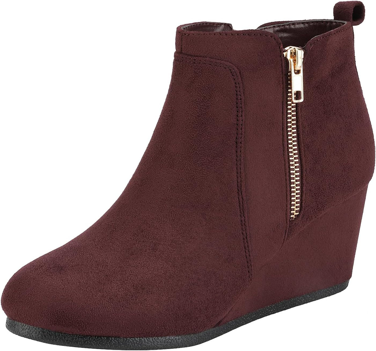 DREAM PAIRS Women's Low Wedge Heel Ankle Booties MegaBDM