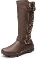 DREAM PAIRS Women's Faux Fur Knee High Boot Round Toe Fall Winter Boots MegaBDM