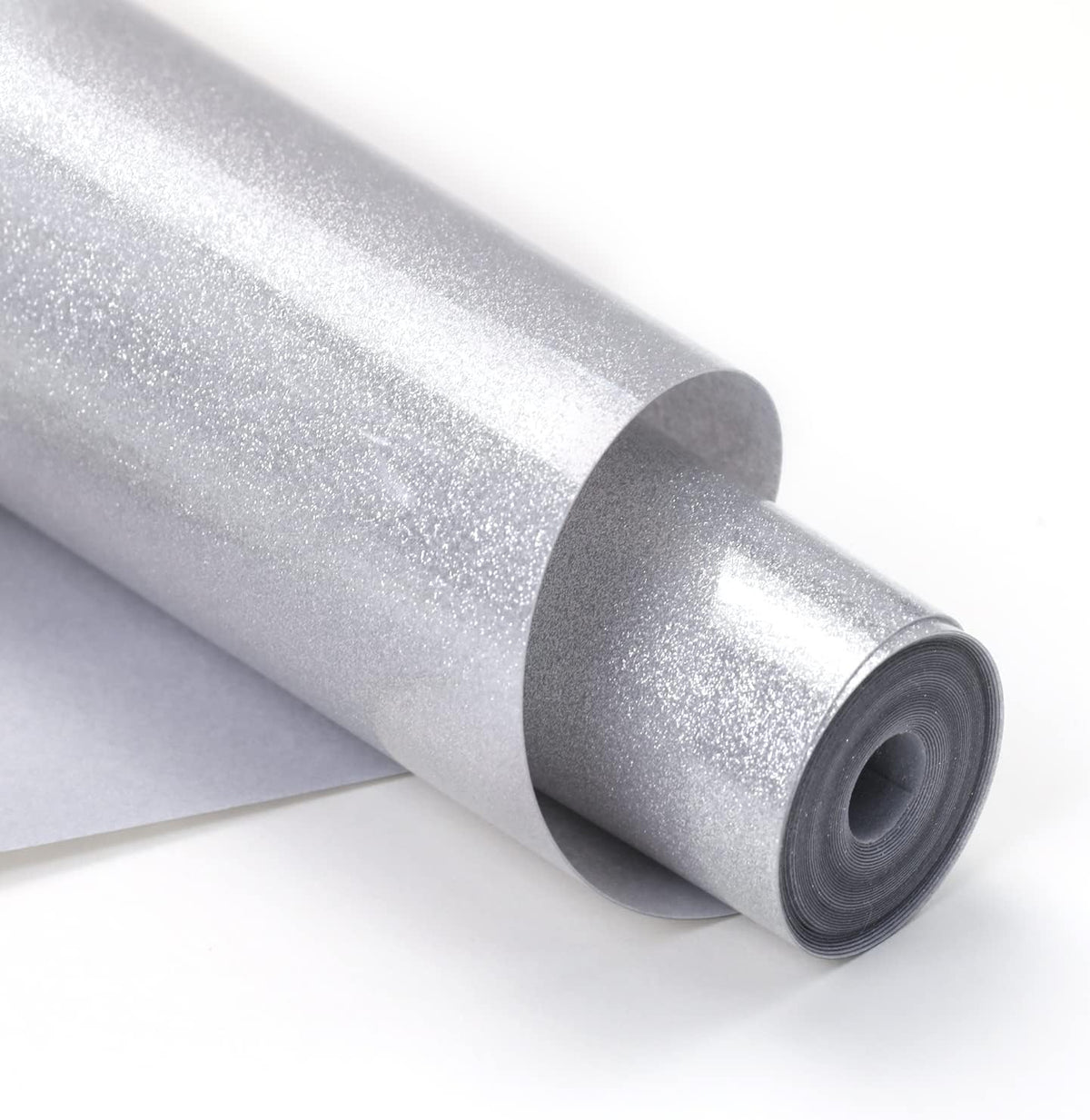HTVRONT Silver Glitter HTV Vinyl- 10” x 5ft Silver Glitter Iron On Vinyl for All Cutting Machine, Glitter Heat Transfer Vinyl Roll for T Shirts - Easy to Cut & Weed for Heat Vinyl Design MegaBDM