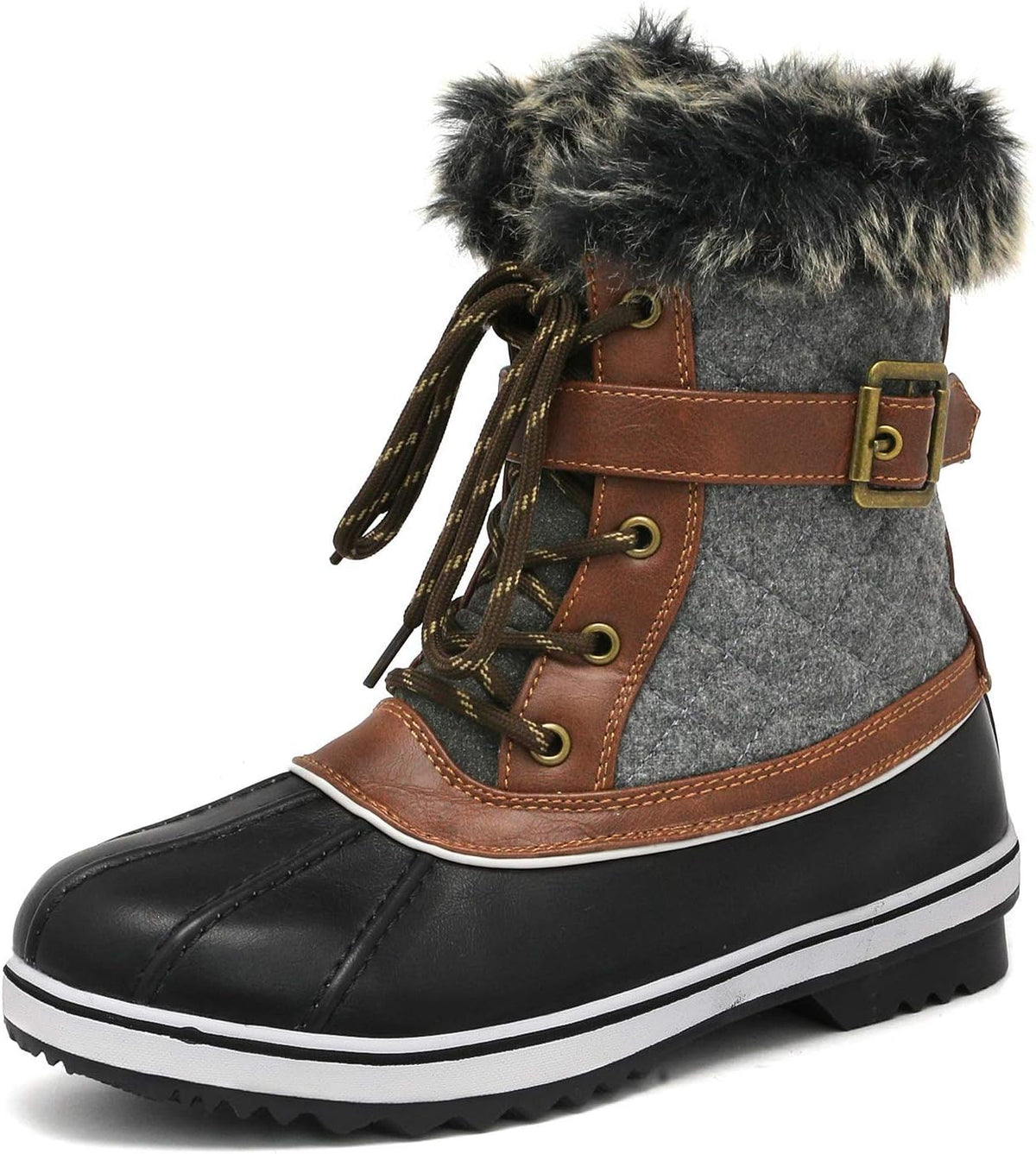 DREAM PAIRS Women Winter Boots Faux Fur Lined Warm Snow Boots Anti-Slip Outdoor Shoes for Ladies MegaBDM