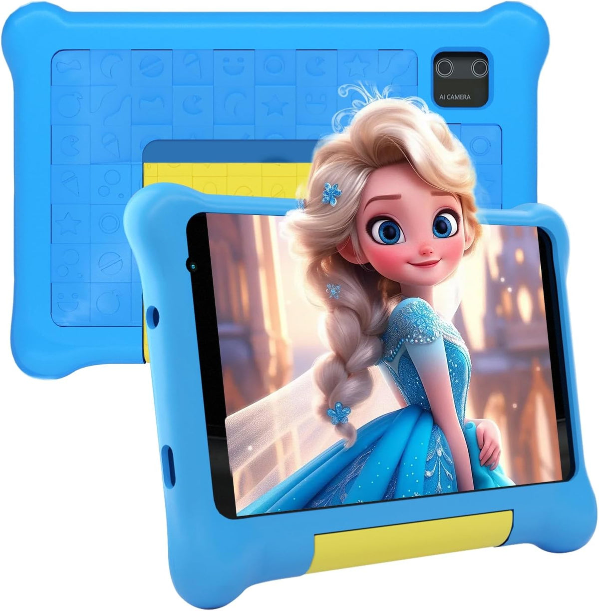 Whitedeer 7 Inch Kids Tablet, Android 13 Tablet for Kids, 5GB+32GB+128GB, Pre-installed kids Apps, 1024x600, 2500mAh, 0.3MP+2MP Dual Camera, WiFi 6, BT5.2, Android Tablet with Shockproof Case(Blue) MegaBDM